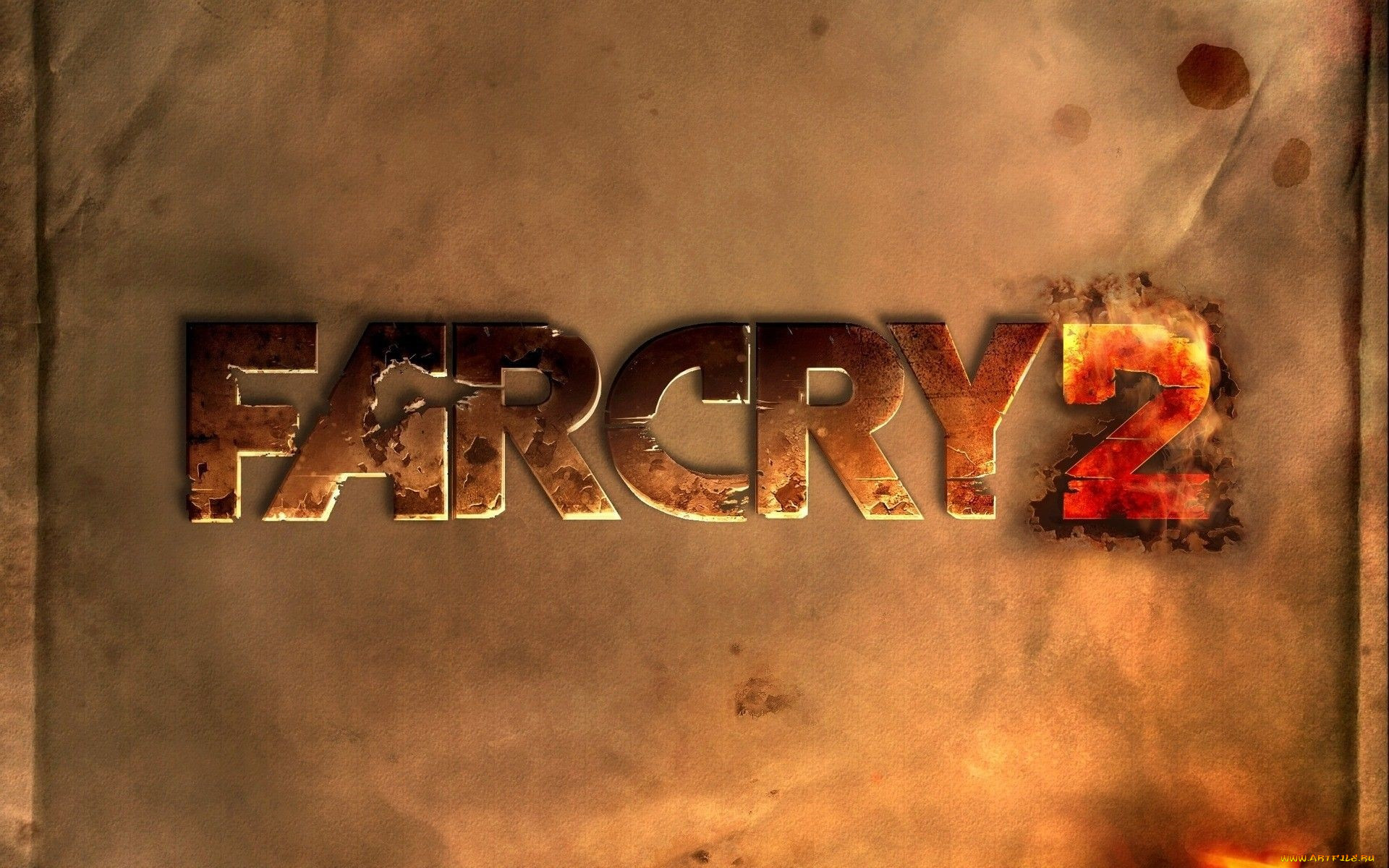 Обои Видео Игры Far Cry 2, обои для рабочего стола, фотографии видео игры,  far cry 2, надпись, название Обои для рабочего стола, скачать обои картинки  заставки на рабочий стол.